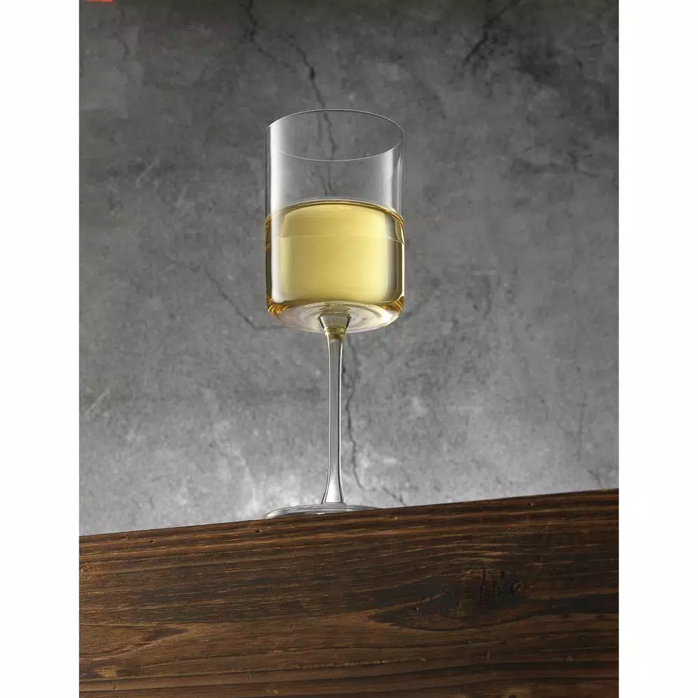 JoyJolt Claire 11 oz. White Wine Glasses, Set of 4 - Lead-Free Crystal