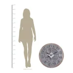 Utopia Alley 28" Oversized Roman Numeral Wall Clock, Gray Wood Finish & Metal Face thumbnail 11