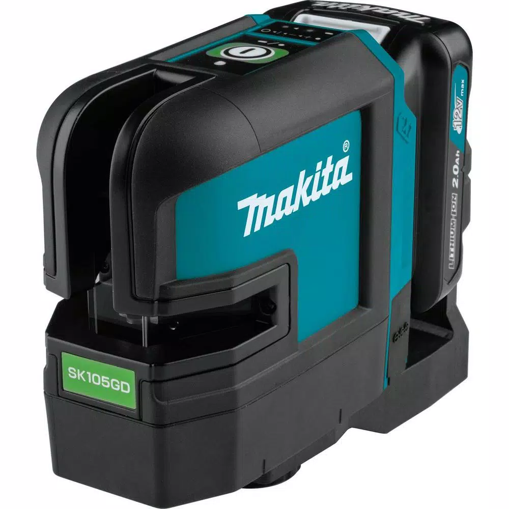 Makita 12V MAX CXT Self-Leveling Green Cross-Line Laser Kit (2.0 Ah)