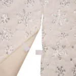 Glitzhome 48 in. White Plush Snowflake Christmas Tree Skirt thumbnail 2