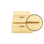 CosmoLiving by Cosmopolitan Metallic Gold Decorative Wooden Boxes, Set of 2, Rectangular Gold Leaf Finish thumbnail 3
