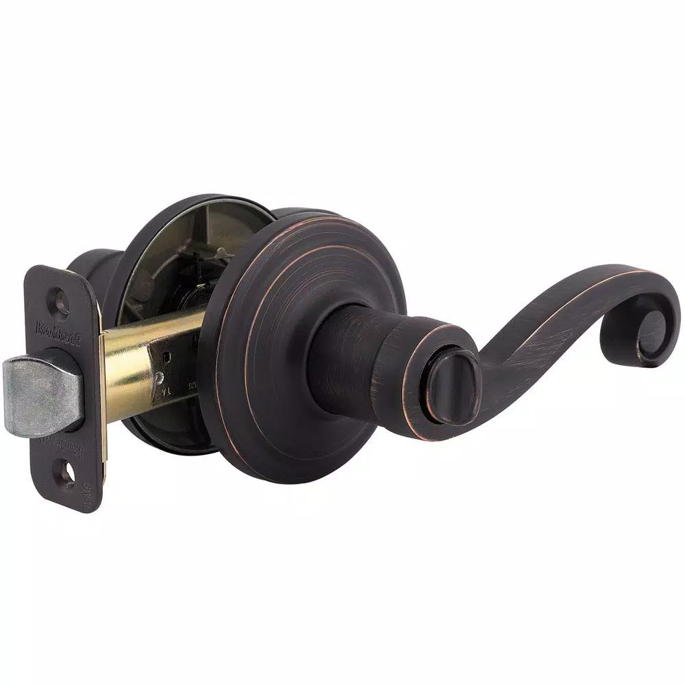 Kwikset Lido Venetian Bronze Exterior Entry Door Lever with SmartKey Security