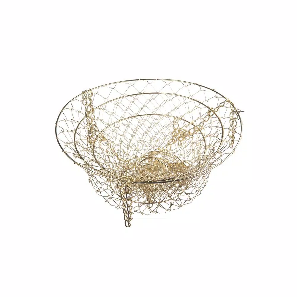 Fox Run Gold 3-Tier Hanging Fruit Basket - Iron Metal Wire Tiered Kitchen Organizer