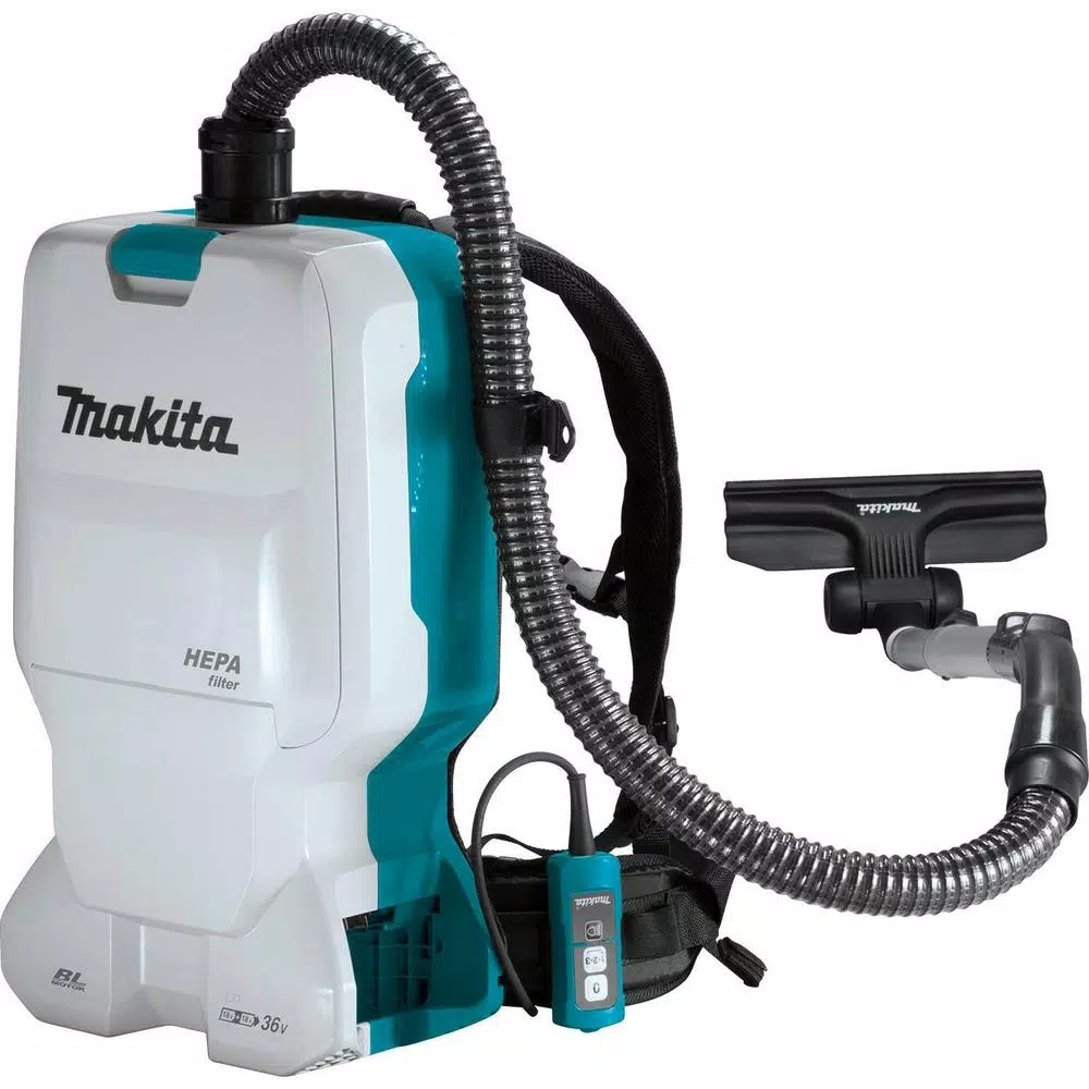 Makita 18V X2 LXT Brushless Cordless 1.6 Gal. HEPA Filter Backpack Dry Vacuum (Tool-Only)