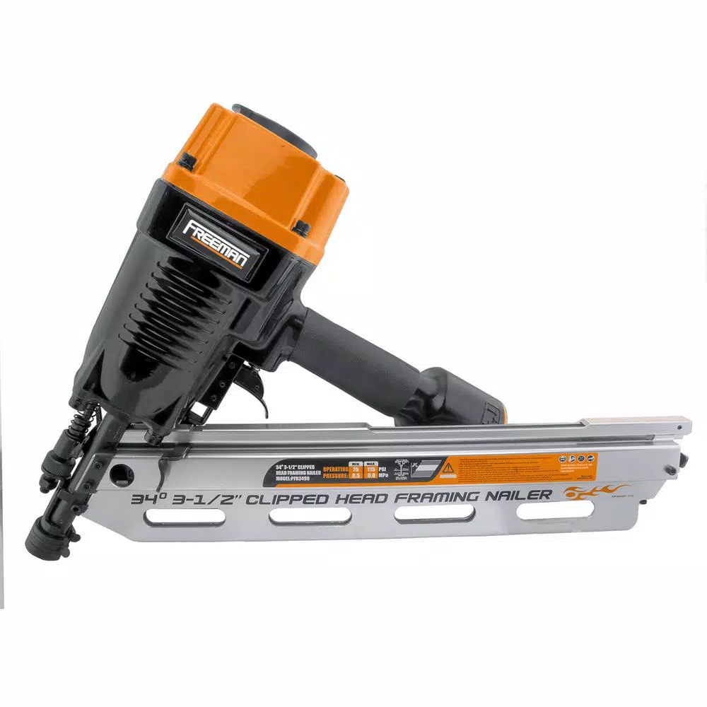 Freeman PFR3490 34 Degree 10-Gauge 3-1/2 in. Clipped Head Pneumatic Framing Nailer