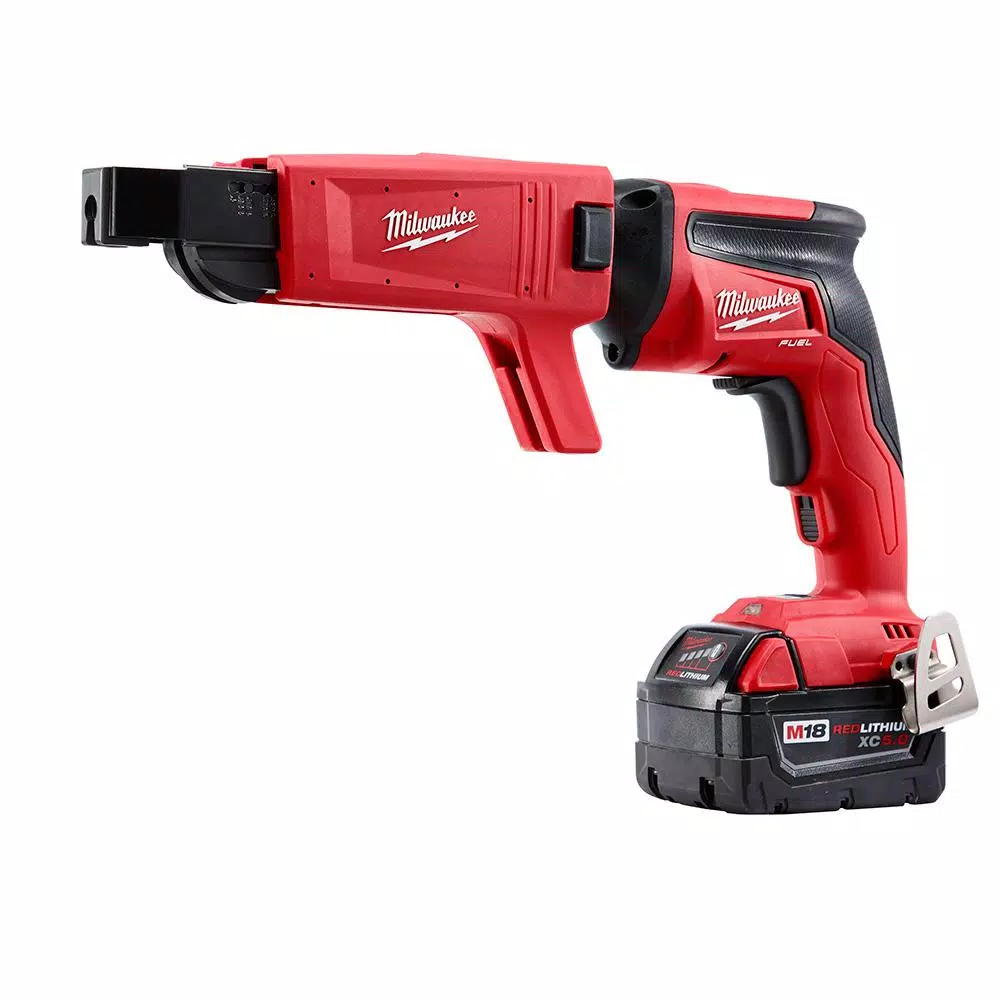 Milwaukee M18 FUEL 18V Brushless Cordless Drywall Screw Gun XC Kit with Collated Attachment