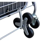 Milwaukee Silver Steel Easy Climb 3-Wheel Shopping Cart with Accessory Basket, 75 lb Capacity thumbnail 3