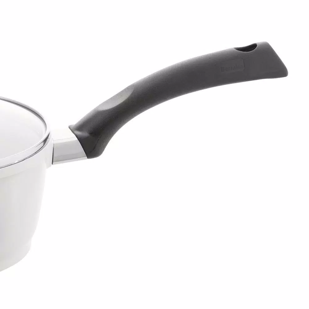 Berndes SignoCast Pearl 2 Qt. Cast Aluminum Ceramic Nonstick Sauce Pan with Glass Lid, White