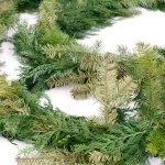 VAN ZYVERDEN 15 ft. Fresh Cut Pacific Northwest Douglas Fir and Western Red Cedar Mix Coil Garland thumbnail 4