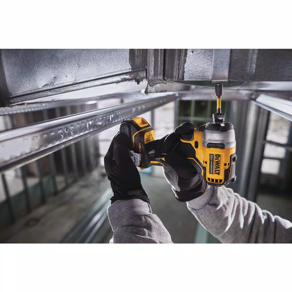DEWALT 20V MAX ATOMIC 1/4 in. Brushless Compact Impact Driver Kit with 4 Batteries and Charger