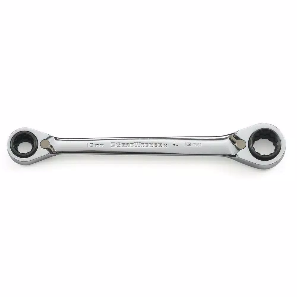 GEARWRENCH QuadBox 12-Point Reversible Ratcheting Wrench, 8mm x 10mm & 12mm x 13mm