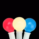 Sienna 10-Light Red, White and Blue G40 Globe String Lights with White Wire thumbnail 1