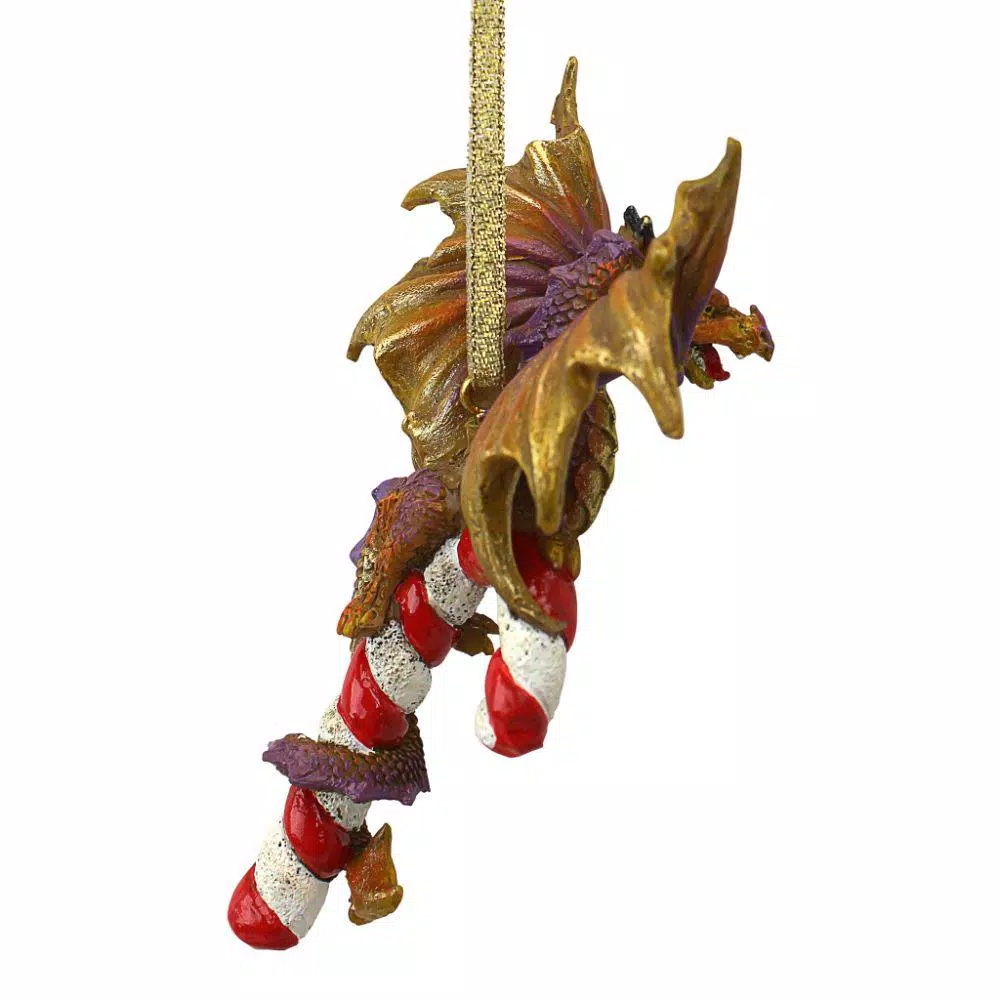 Design Toscano Cane and Abel the Dragon 2017 Holiday Ornament, 5 in. Resin Collectible