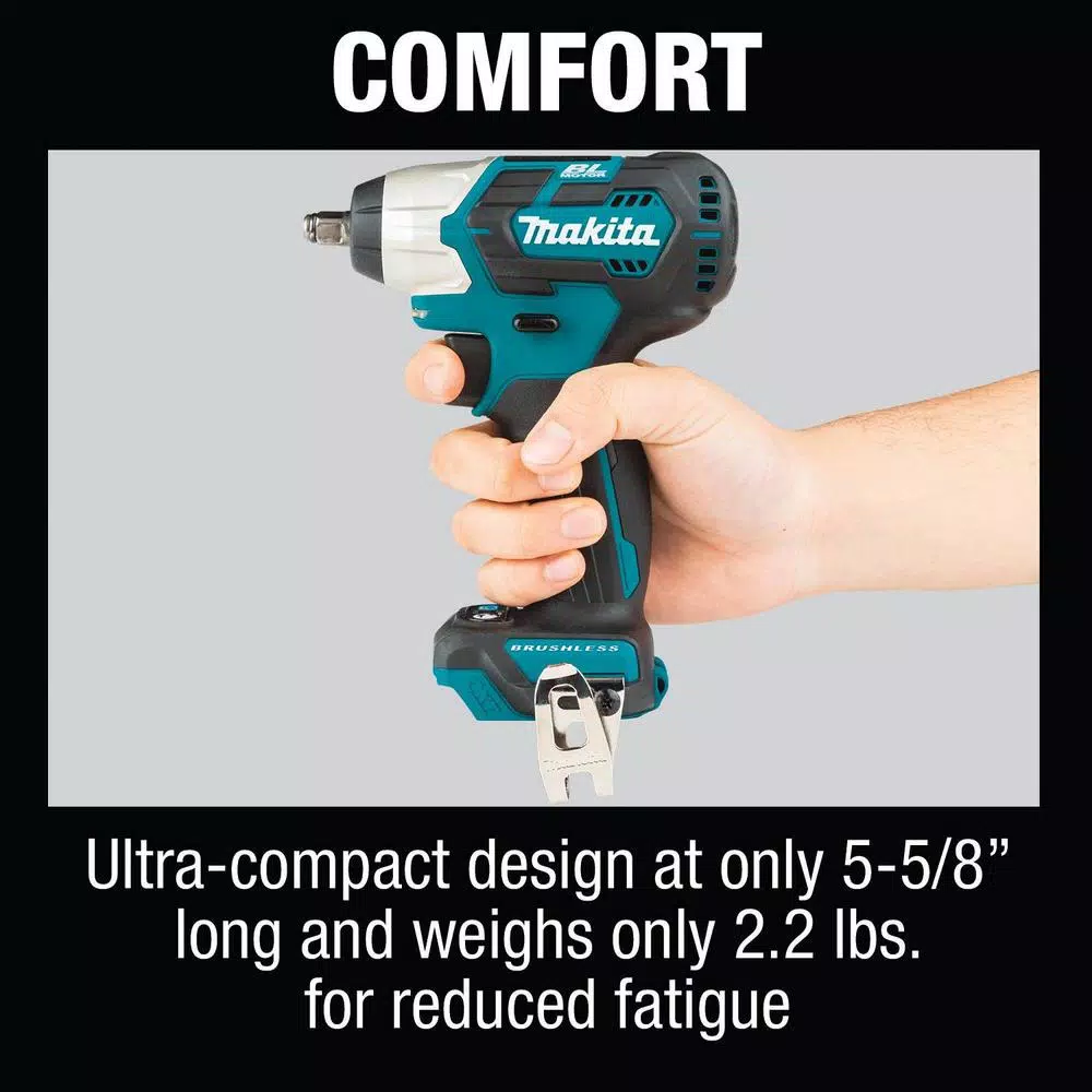Makita 12V MAX CXT Brushless 3/8 in. Square Drive Cordless Impact Wrench, Tool Only