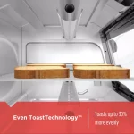 BLACK+DECKER 4-Slice Black Stainless Steel Toaster Oven with EvenToast Technology thumbnail 4