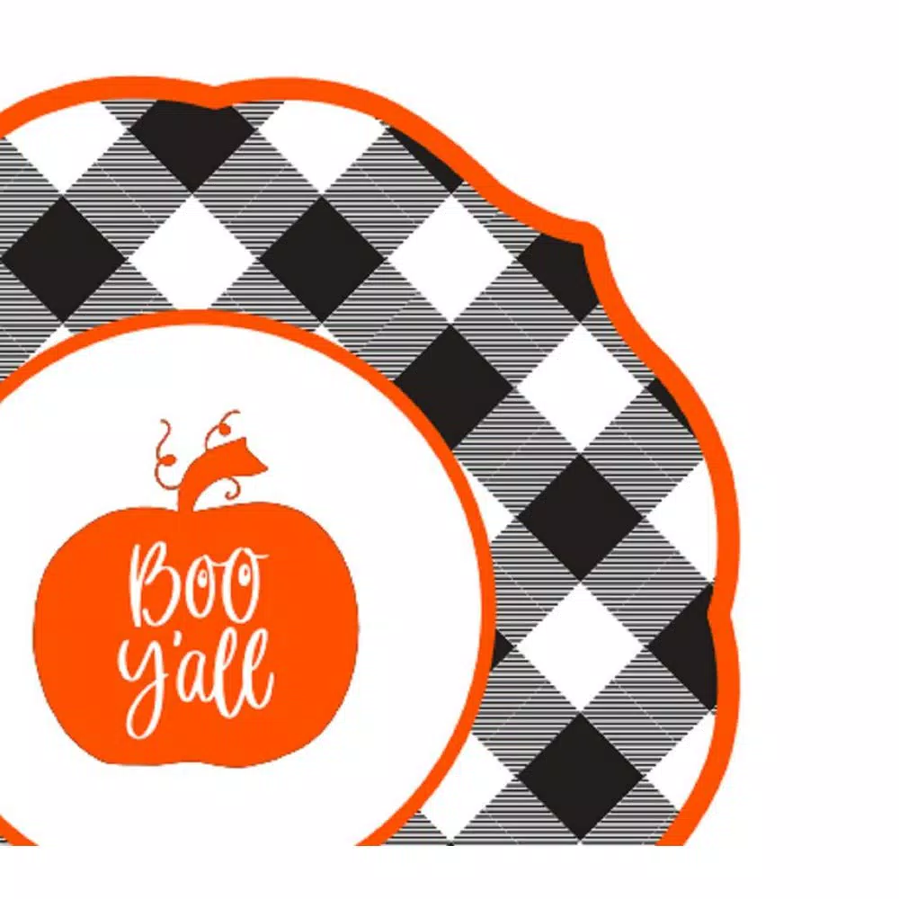 Sugar Plum Party SugarPlum Collection Boo Y'all Halloween Salad Plates, 16-Piece Set