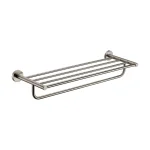 ALFI BRAND AB9538-BN 25.75 in. Modern Wall Mount Towel Rack with Shelf, Brushed Nickel thumbnail 1