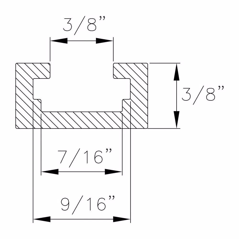 POWERTEC 24 in. Double-Cut Universal T-Track Kit with Intersection Kit and Wood Screws