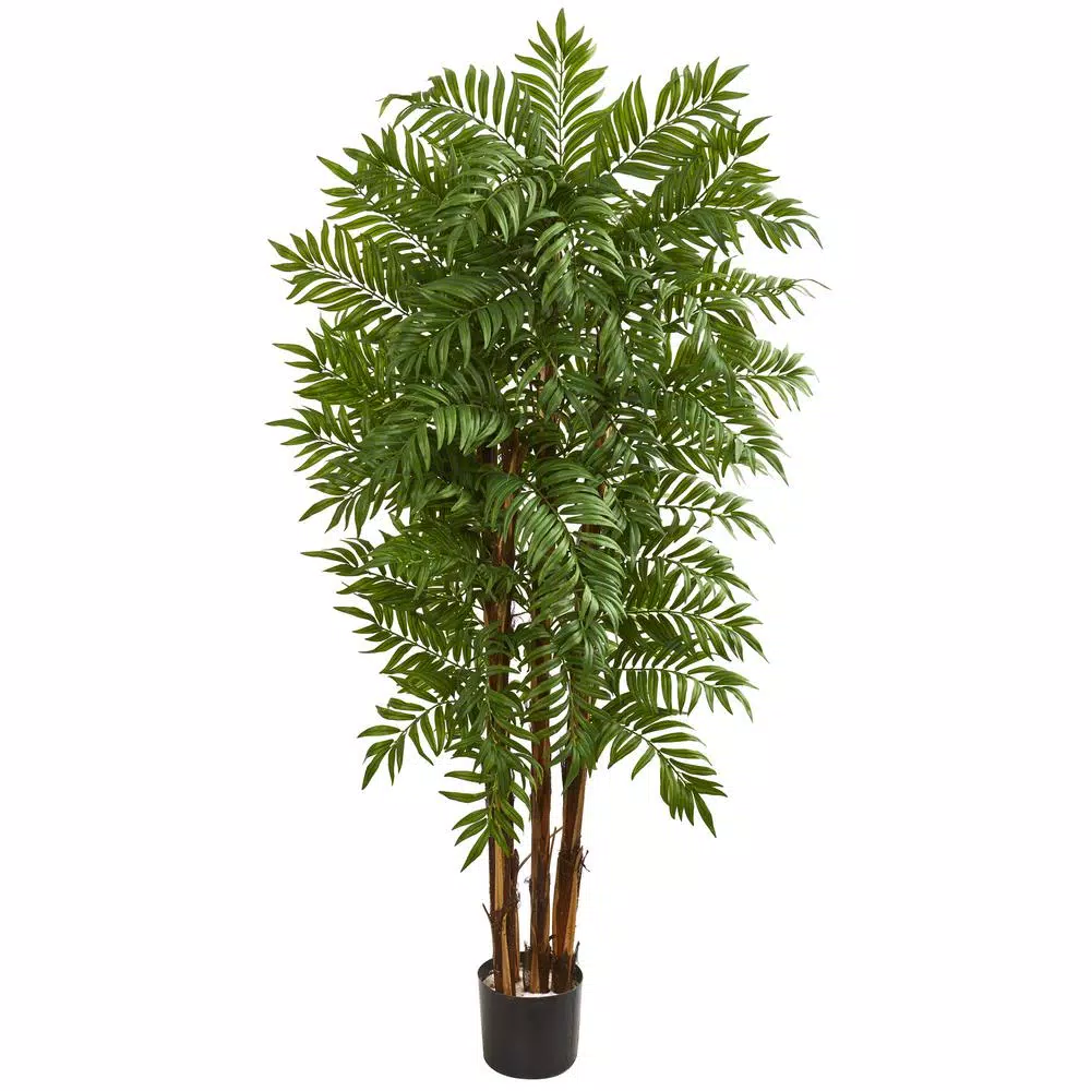 Nearly Natural 5.5 ft. Artificial Parlour Palm Tree - Indoor Silk Tropical Plant