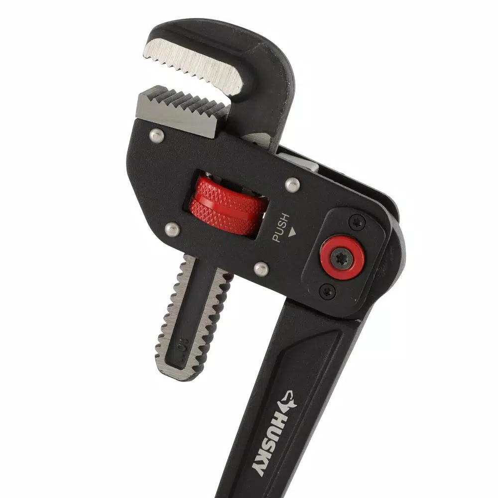 Husky 10 in. Multi-Angle Pipe Wrench with Flex-Head and Aluminum Body
