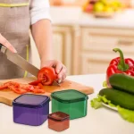 Classic Cuisine 7-Piece Color Coded Portion Control Meal Prep Container Set thumbnail 1