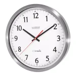 La Crosse Technology UltrAtomic 14 in. Round Atomic Analog Wall Clock - Silver Chrome Metal Frame thumbnail 3