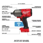 Milwaukee M18 FUEL ONE-KEY 3/4 in. High Torque Impact Wrench with 5.0 Ah Battery thumbnail 3