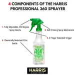 Harris 32 oz. 360-Degree All Angle Professional Spray Bottle, Heavy-Duty Chemical Resistant (12-Pack Case) thumbnail 4