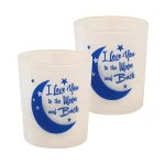 LUMABASE I Love You to the Moon and Back LED Battery Operated Candles - Set of 2 thumbnail 1