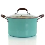 Oster Carrick 6 Qt. Round Aluminum Nonstick Dutch Oven with Glass Lid, Mint thumbnail 1