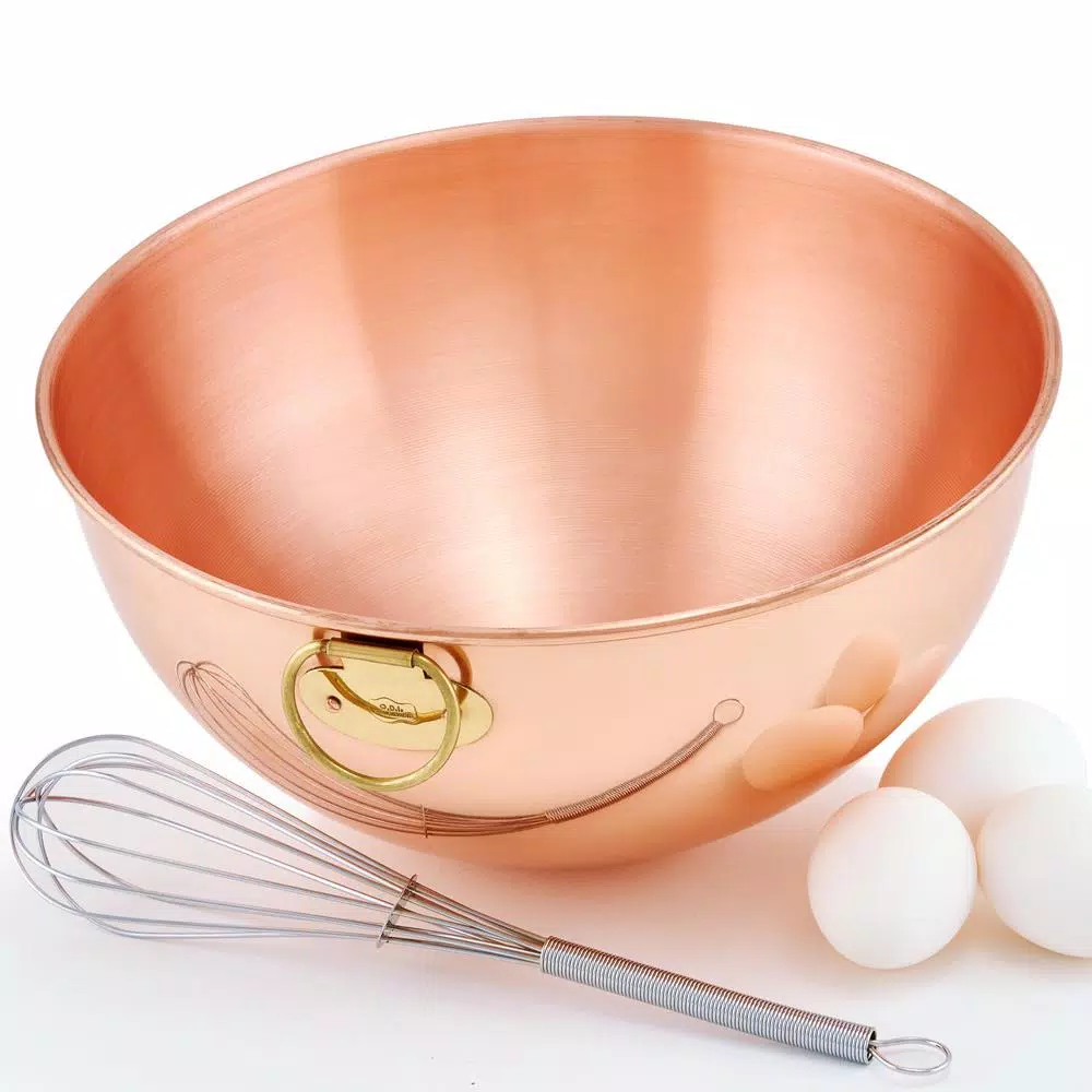 Old Dutch 4.5 Qt. Solid Copper Beating Bowl for Egg Whites and Baking