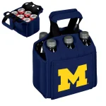 Picnic Time University of Michigan Wolverines 6-Bottle Insulated Neoprene Beverage Carrier, Navy thumbnail 2