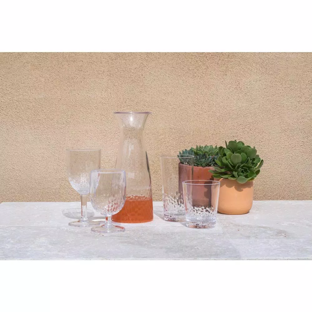 Unbranded Cabo Clear Acrylic Double Old Fashioned Glasses, 15.9 oz, Set of 6
