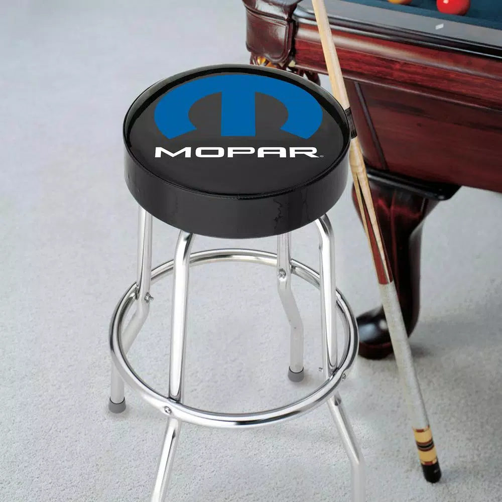 Plasticolor MOPAR Officially Licensed Garage Stool with Chrome Plated Legs