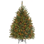 National Tree Company 4.5 ft. Dunhill Fir Artificial Christmas Tree with 450 Multicolor Lights thumbnail 1