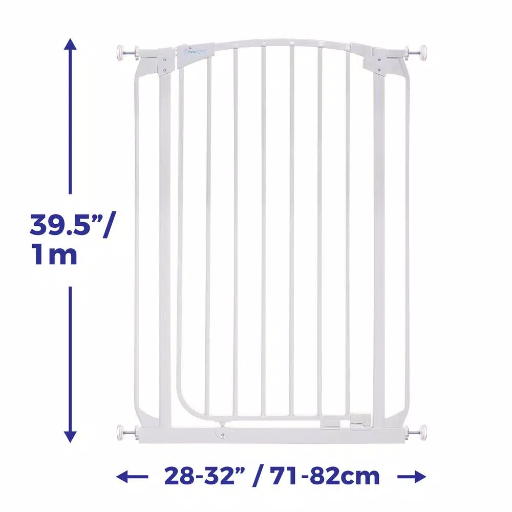 Dreambaby Chelsea Extra Tall Auto-Close Security Gate, 39.4 in. Height, White