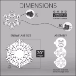 Kringle Traditions 20 in. 70-Light LED Cool White Folding Snowflake Decoration thumbnail 4
