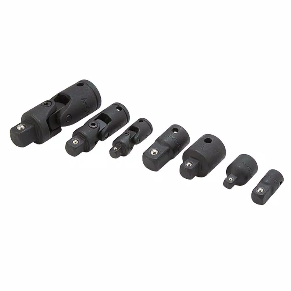 Unbranded 7-Piece Chrome Vanadium Steel Adaptor and U-Joint Set