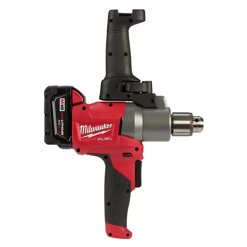 Milwaukee M18 FUEL 1/2 in. Cordless Mud Mixer Kit with (2) 5.0 Ah Batteries, Charger & Tool Bag