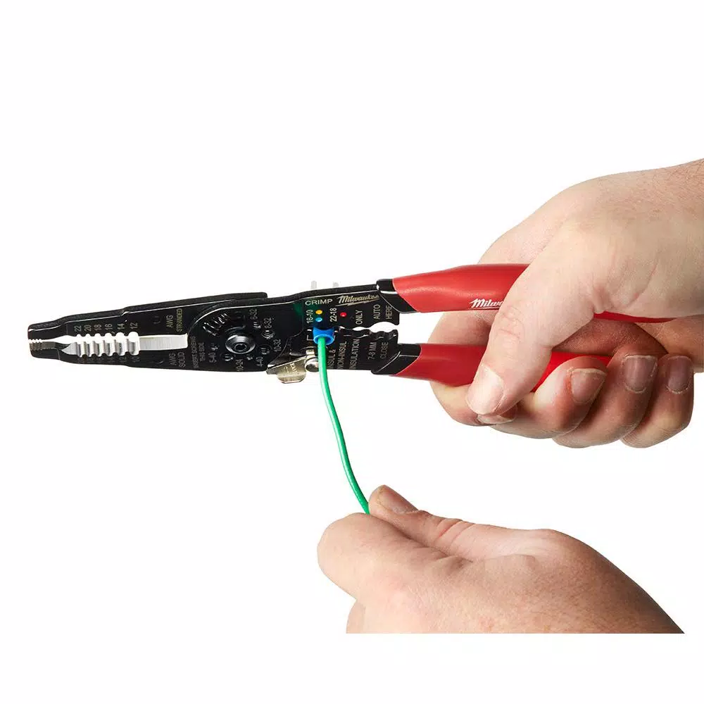 Milwaukee 2-Piece Electrician Pliers Set: 6-in-1 Combination Pliers & Multi-Purpose Wire Stripper Crimper