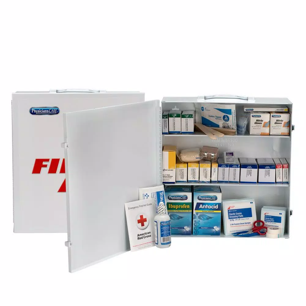 First Aid Only PhysiciansCare 694-Piece Industrial 3-Shelf First Aid Cabinet - ANSI/OSHA Compliant