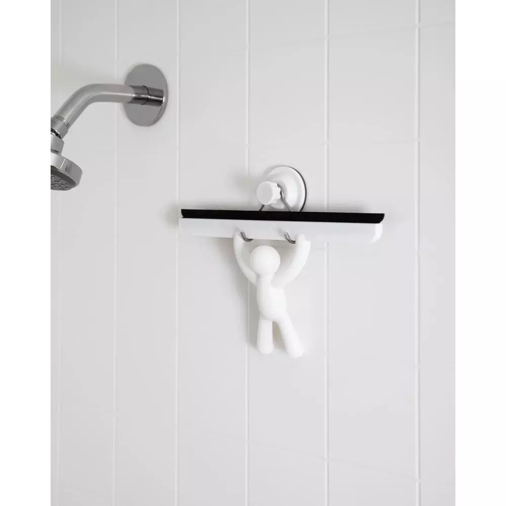 Umbra Buddy Shower Squeegee with Suction Cup, White