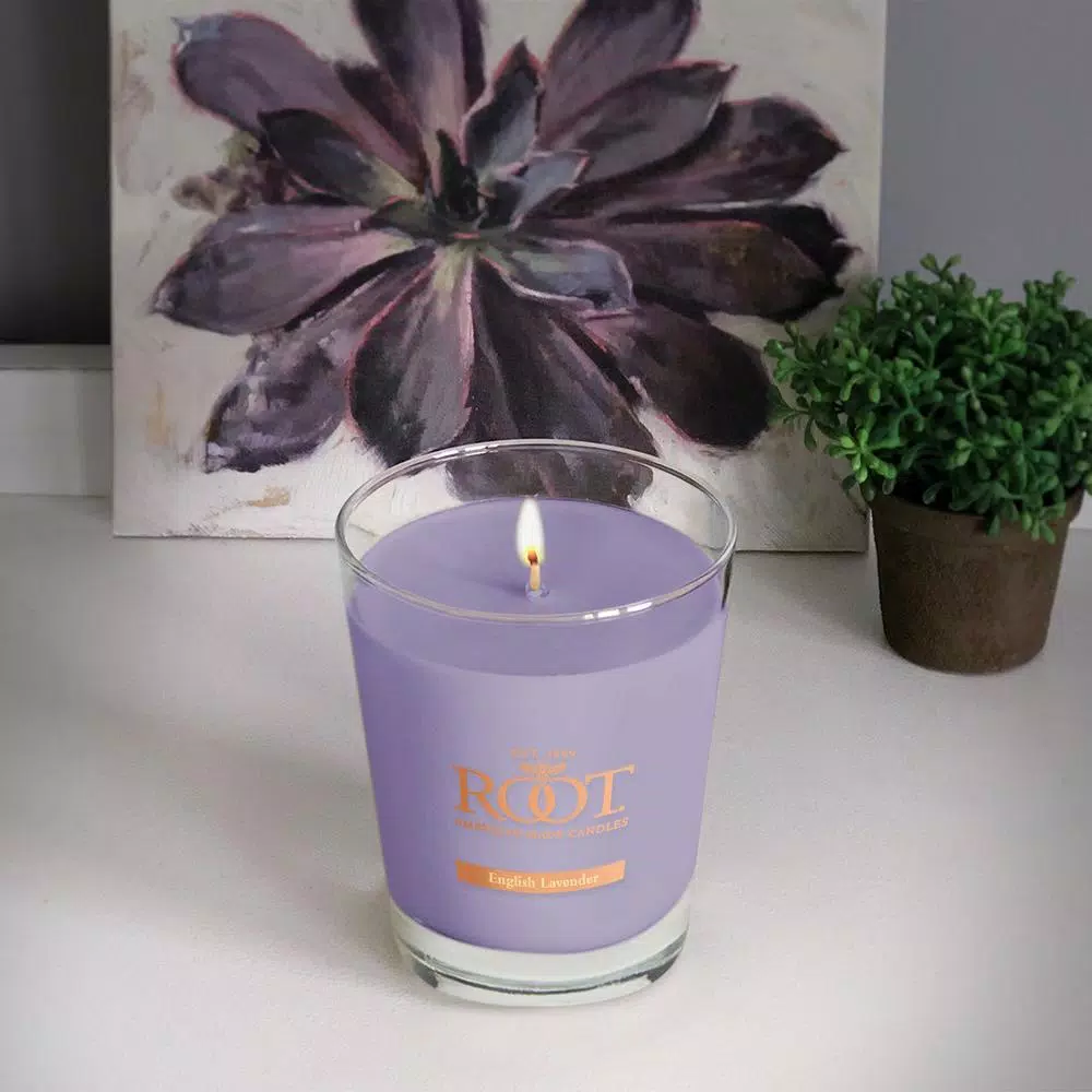 ROOT CANDLES A.I. Root Veriglass English Lavender Scented Soy and Beeswax Filled Jar Candle