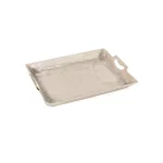 IMAX Lindi Silver Aluminum Trays, Set of 3, Rectangular Metal Decorative Trays thumbnail 3