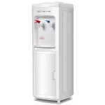 Costway Primo Electric Top-Loading Water Dispenser with Storage Cabinet, White thumbnail 1