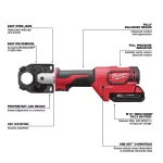 Milwaukee M18 FORCE LOGIC 600 MCM Cordless Aluminum Crimper Kit with 750 MCM Expanded Jaw thumbnail 6