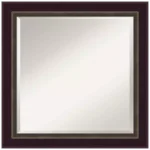 Amanti Art Signore 24 in. x 24 in. Square Wood Framed Beveled Edge Bathroom Vanity Mirror in Bronze thumbnail 1