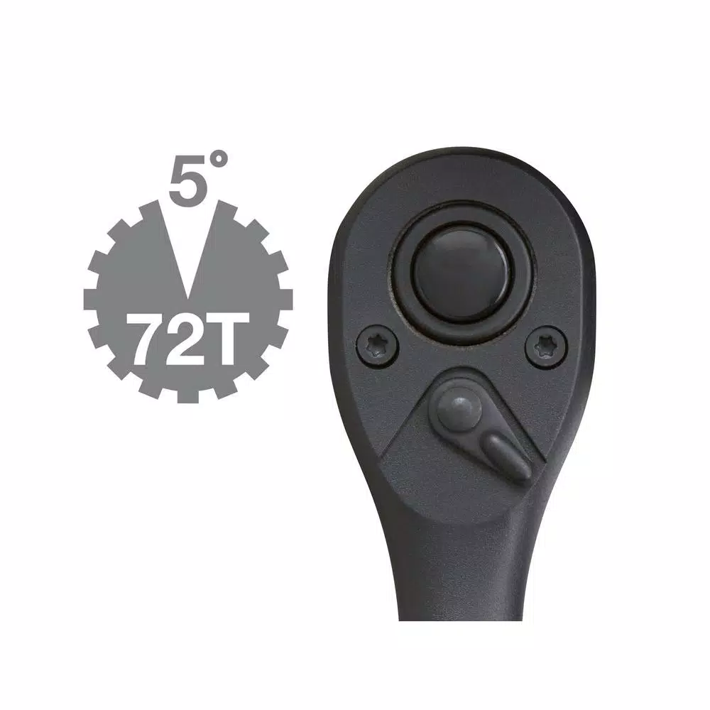 TEKTON 1/2 in. Drive 10 in. Composite Ratchet, 72-Tooth Oval Head