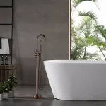 Vanity Art 46 in. Freestanding Single Handle Claw Foot Tub Faucet with Hand Shower, Oil Rubbed Bronze thumbnail 1