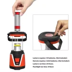 Wakeman Outdoors 2-in-1 LED Lantern and Detachable Flashlight, 450 Lumens, Red thumbnail 5